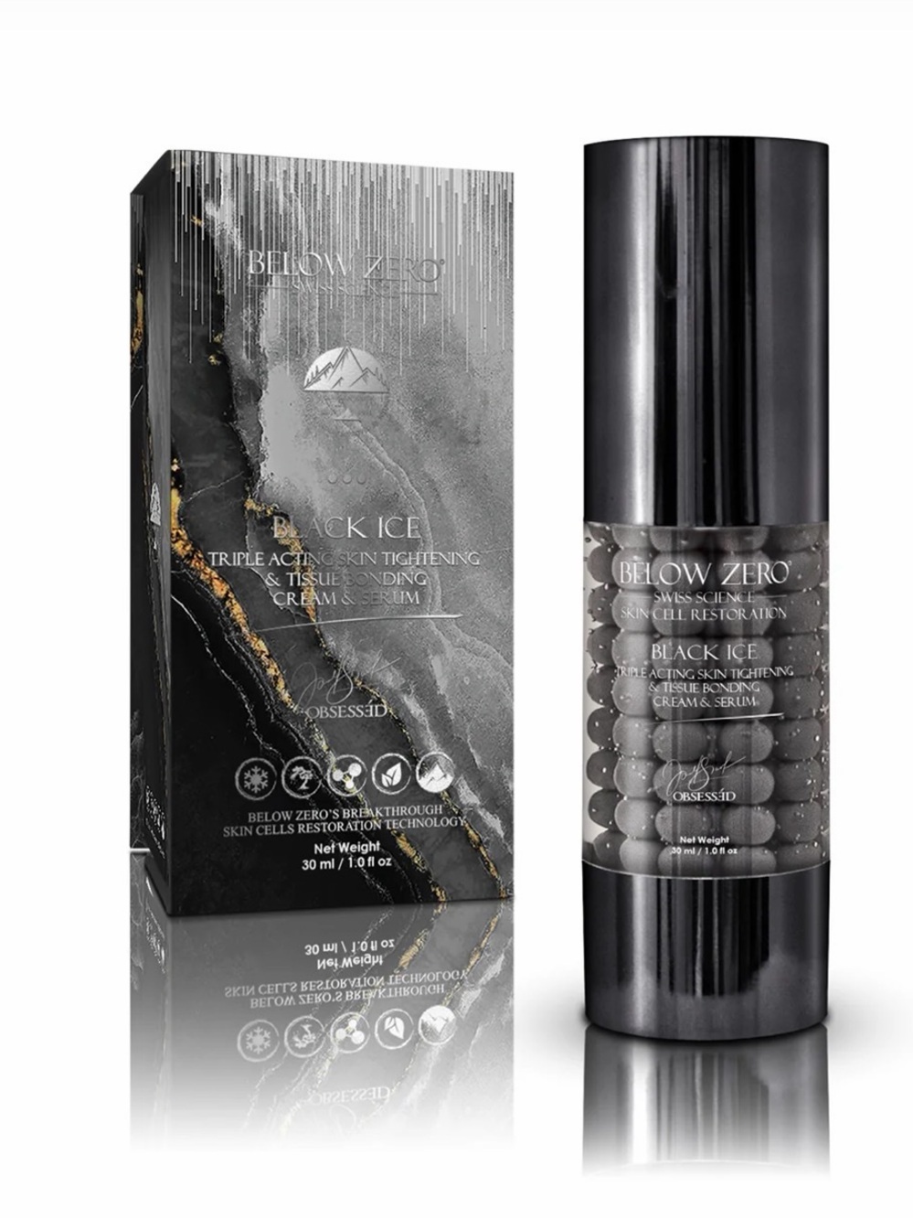 Below Zero Black Ice Triple Acting Skin Tightening Cream & Serum MSRP: $500